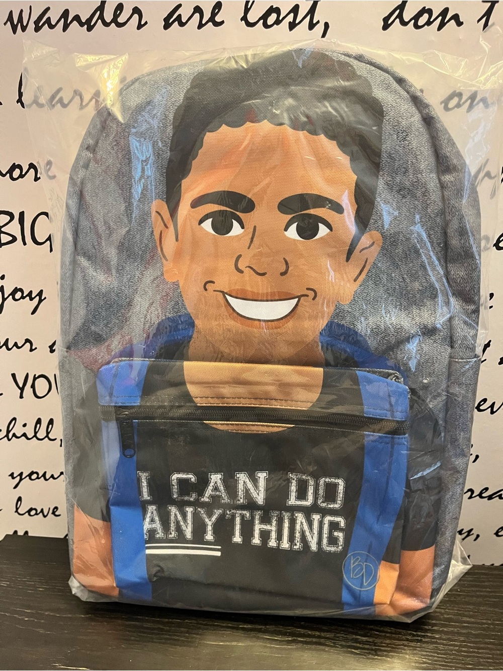 Blended Designs “I Can Do Anything” Blue & Black Boy’s Backpack
